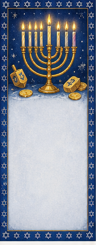 Hanukkah thank-you card design