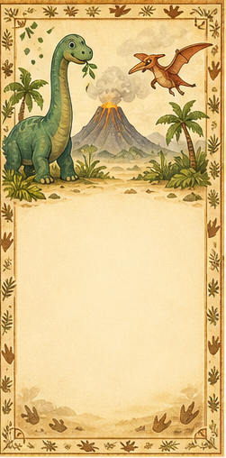 Dinosaur prehistoric thank-you card design