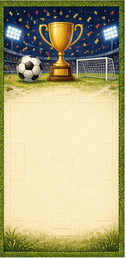 Football stadium thank-you card design