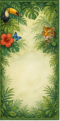 Tropical thank-you card design